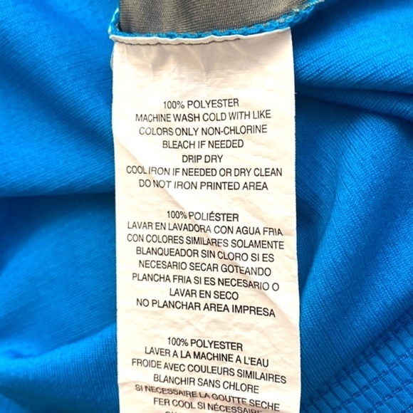 Women’s Callaway Blue White and Grey 1/4 Snap Front 100% Polyester Golf Shirt L - Picture 9 of 9